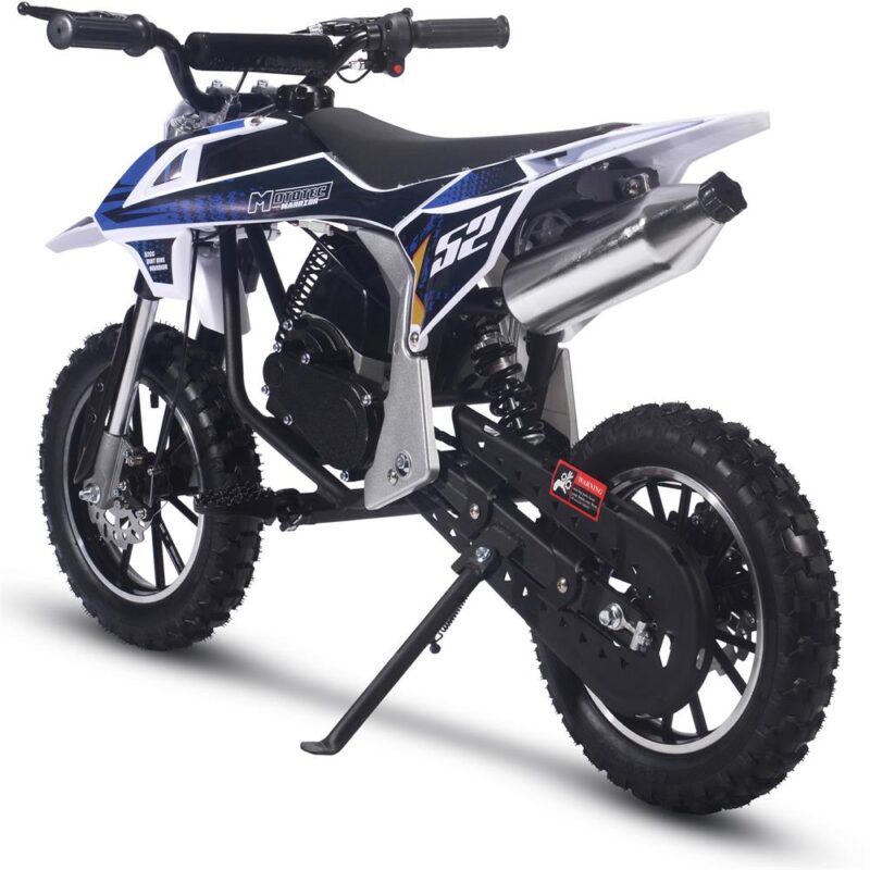 Bikehighway.com - MotoTec Warrior 52cc 2-Stroke Kids Gas Dirt Bike Black