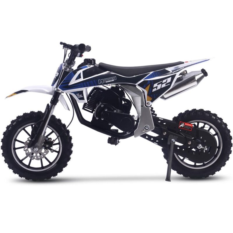 Bikehighway.com - MotoTec Warrior 52cc 2-Stroke Kids Gas Dirt Bike Black