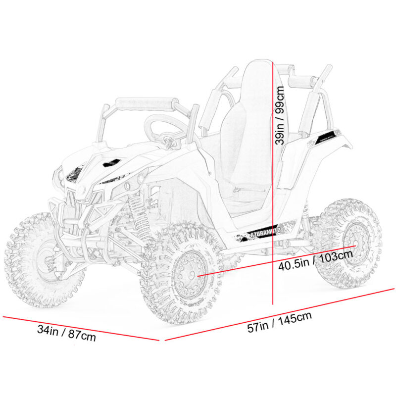 MotoTec 48v 1200w Electric UTV Blue-3083525