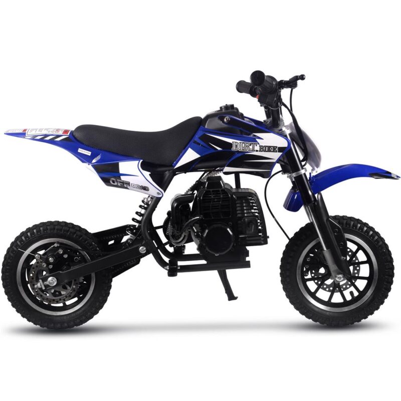 Bikehighway.com - MotoTec Alien 50cc 2-Stroke Kids Gas Dirt Bike Blue