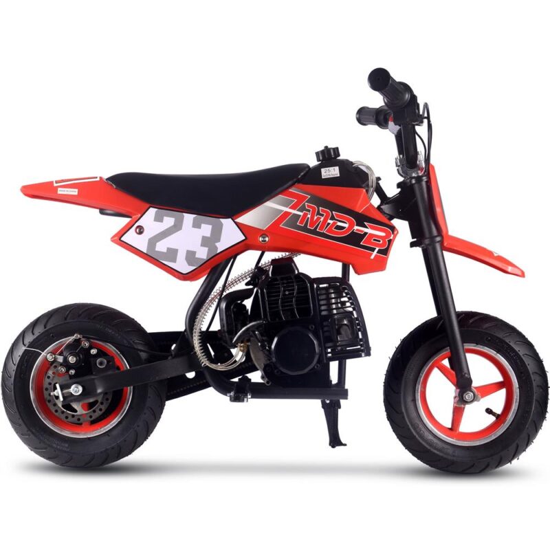 Bikehighway.com - MotoTec DB-02 50cc 2-Stroke Kids Supermoto Gas Dirt Bike Red