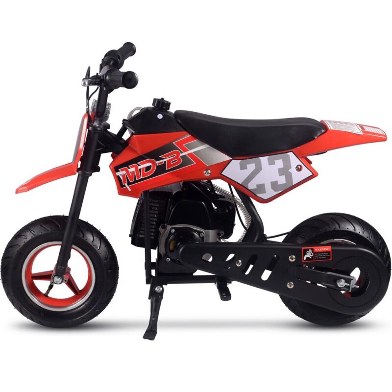 Bikehighway.com - MotoTec DB-02 50cc 2-Stroke Kids Supermoto Gas Dirt Bike Red