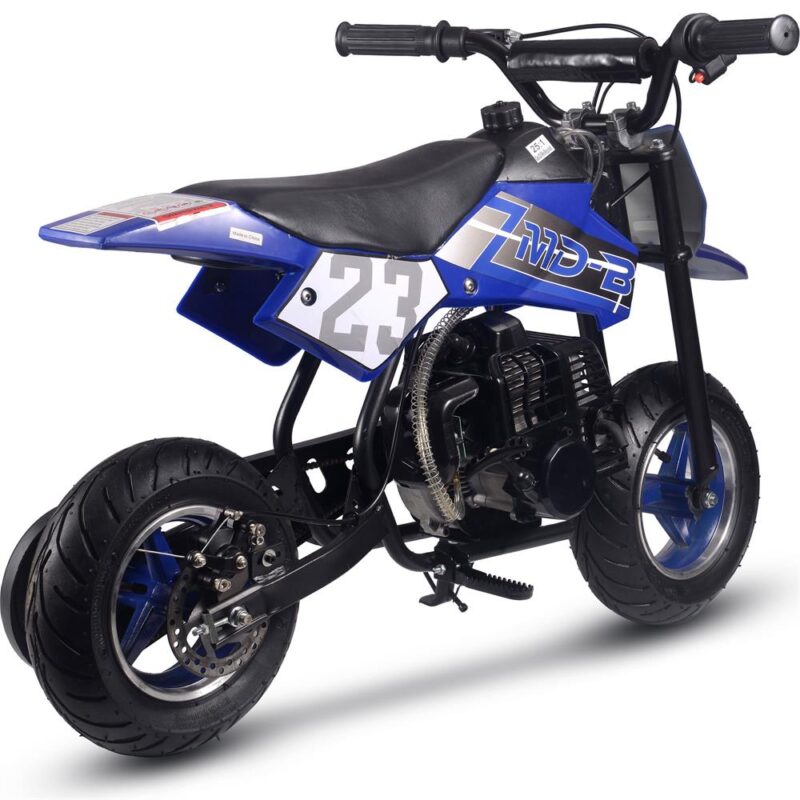 Bikehighway.com - MotoTec DB-02 50cc 2-Stroke Kids Supermoto Gas Dirt Bike Blue