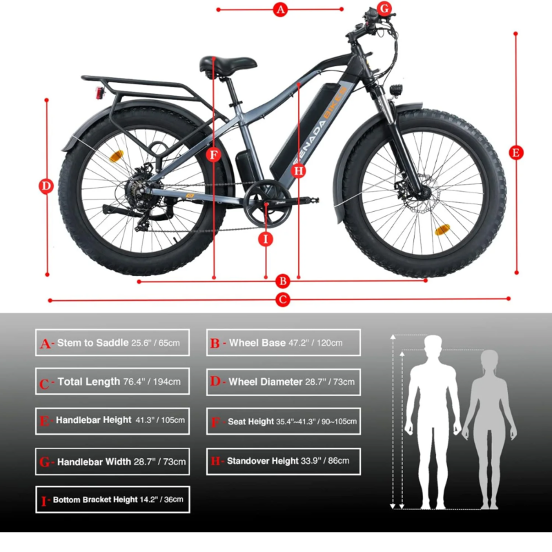 Senada Saber Plus All-terrain Fat Tire Electric Mountain Bike-3084234