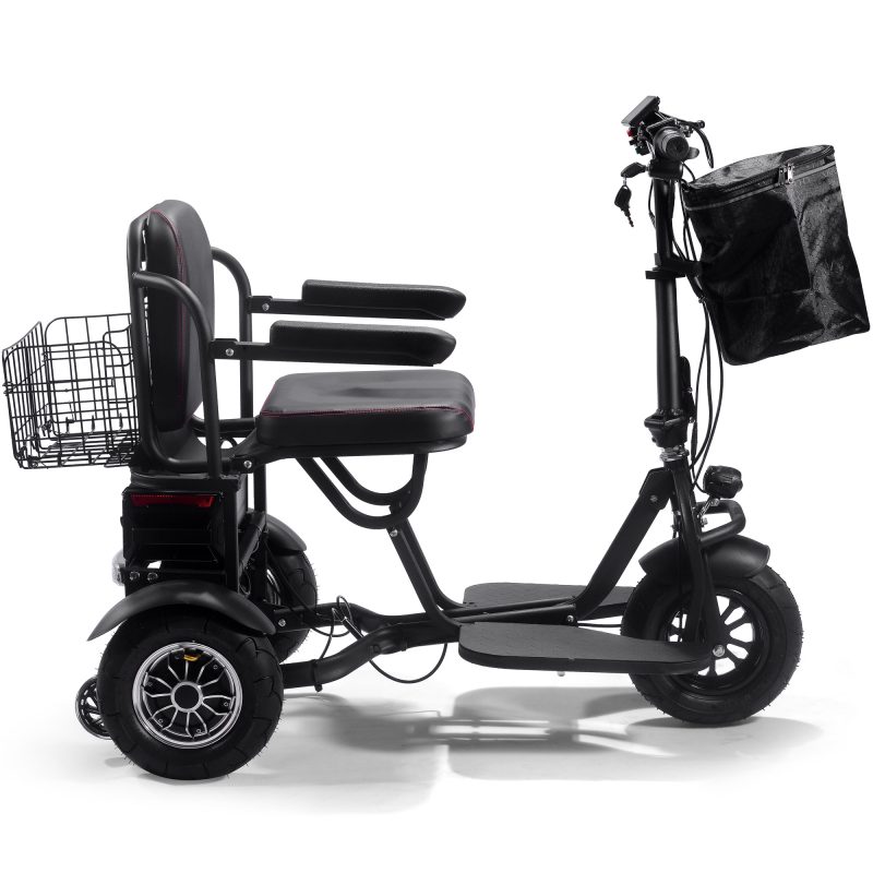 Bikehighway.com - MotoTec Folding Mobility Electric Trike 48v 1000w Dual Motor Lithium Black