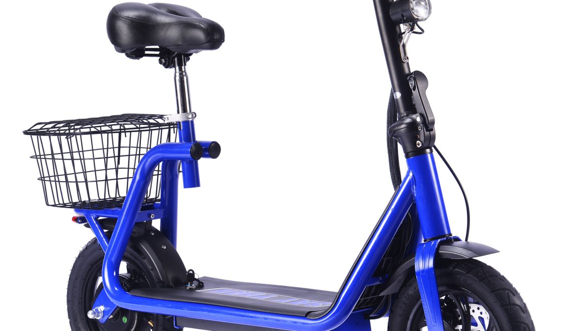 Bikehighway.com - MotoTec Metro 36v 350W Lithium Electric Folding Scooter Blue