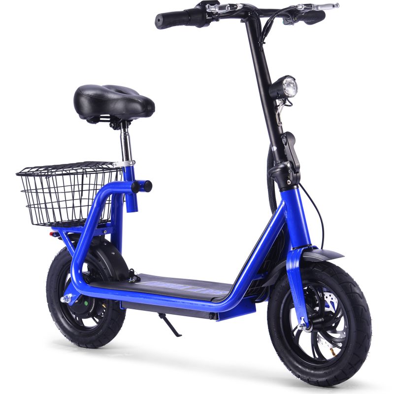 Bikehighway.com - MotoTec Metro 36v 350W Lithium Electric Folding Scooter Blue