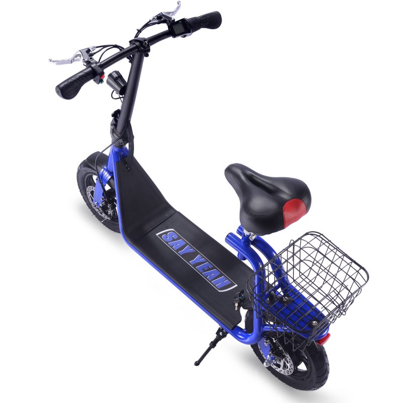 Bikehighway.com - MotoTec Metro 36v 350W Lithium Electric Folding Scooter Blue