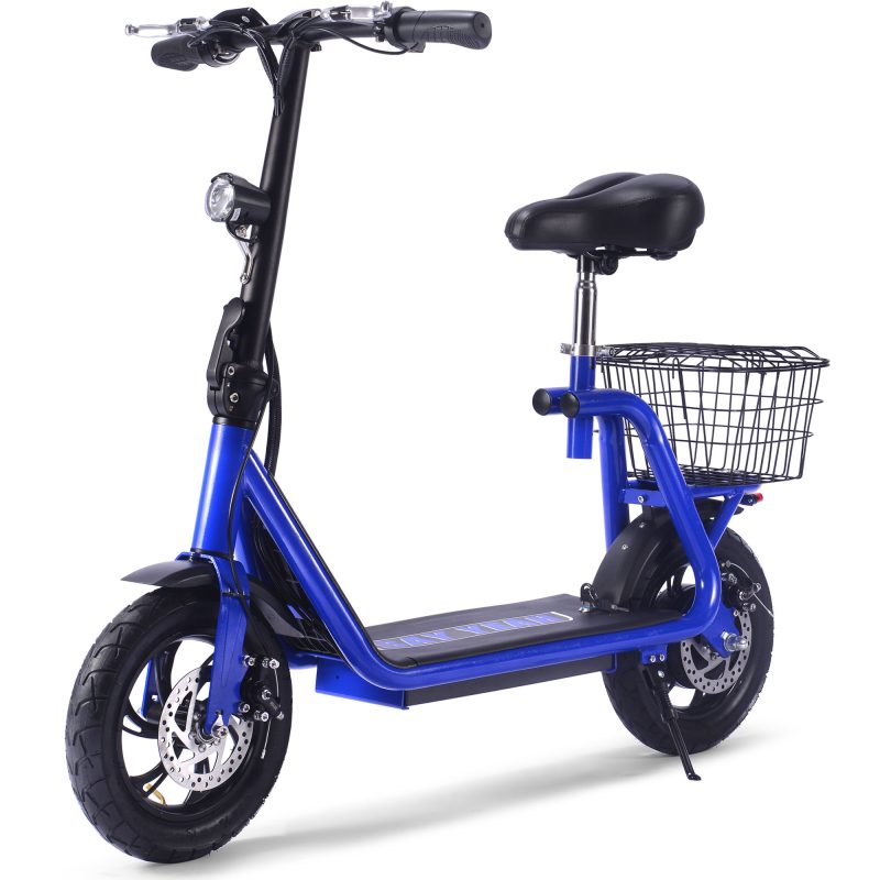 Bikehighway.com - MotoTec Metro 36v 350W Lithium Electric Folding Scooter Blue