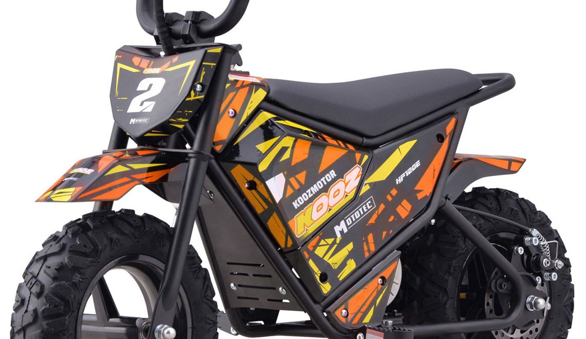 Bikehighway.com - MotoTec 24v 250w (HP120E) Electric Powered Mini Bike Orange