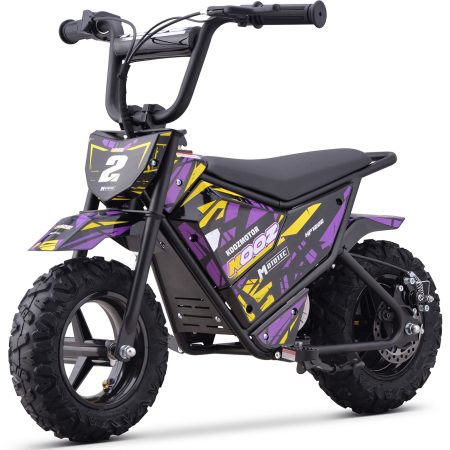 Bikehighway.com - MotoTec 24v 250w (HP120E) Electric Powered Mini Bike Purple