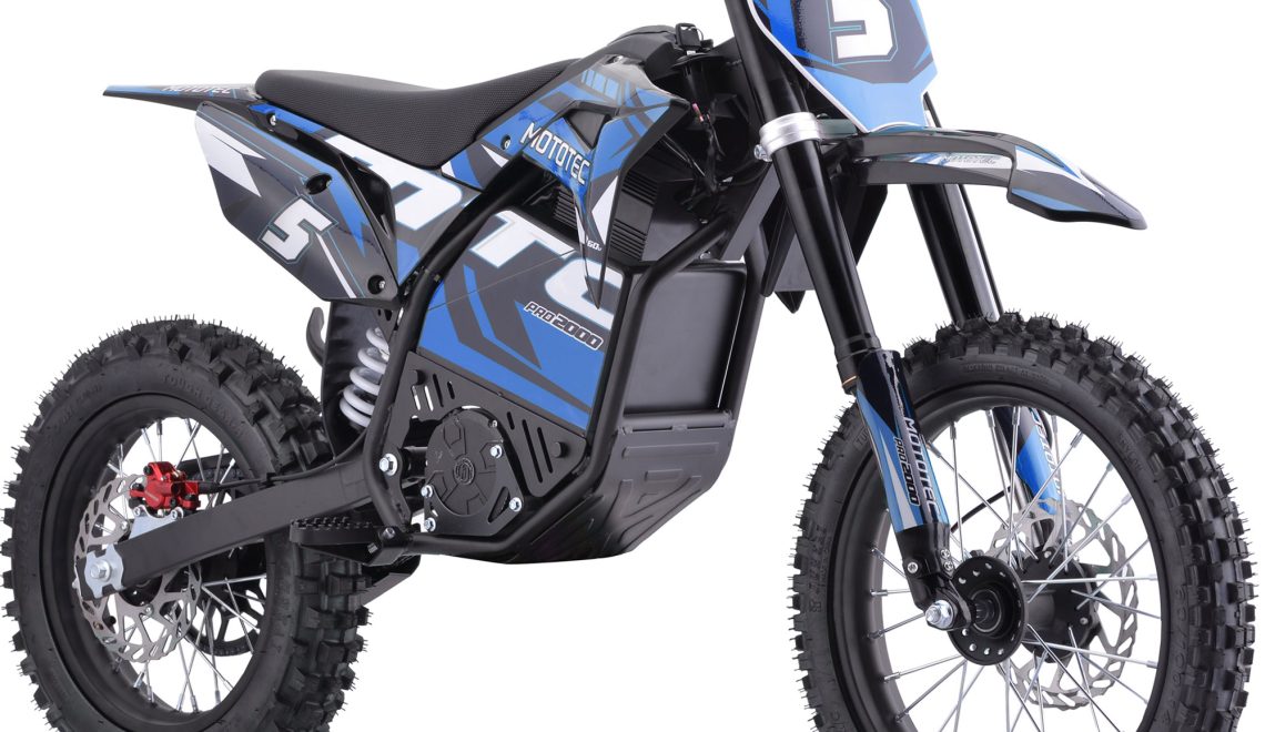 Bikehighway.com - MotoTec 60v Pro Electric Dirt Bike 2000w Lithium Blue