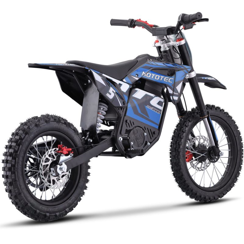 Bikehighway.com - MotoTec 60v Pro Electric Dirt Bike 2000w Lithium Blue