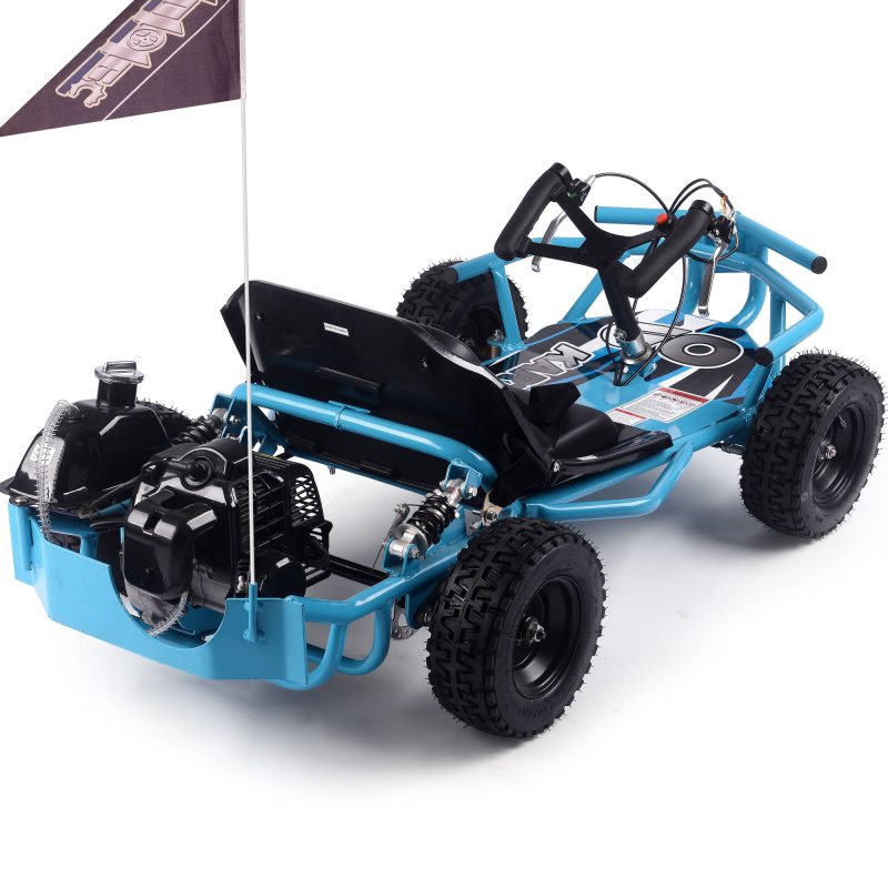 Bikehighway.com - MotoTec Sandman Kids Gas Powered 49cc Go Kart Blue