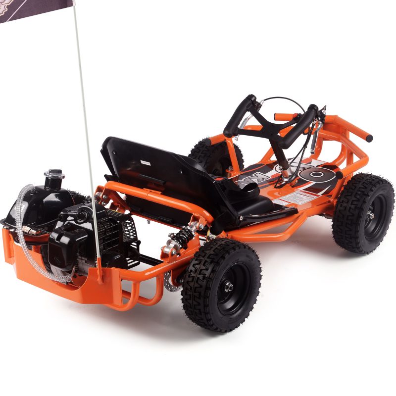Bikehighway.com - MotoTec Sandman Kids Gas Powered 49cc Go Kart Orange